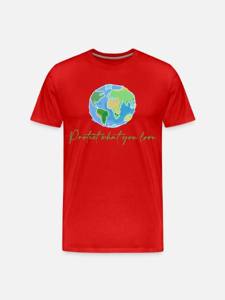 Planet - Men's Premium Organic T-Shirt - red