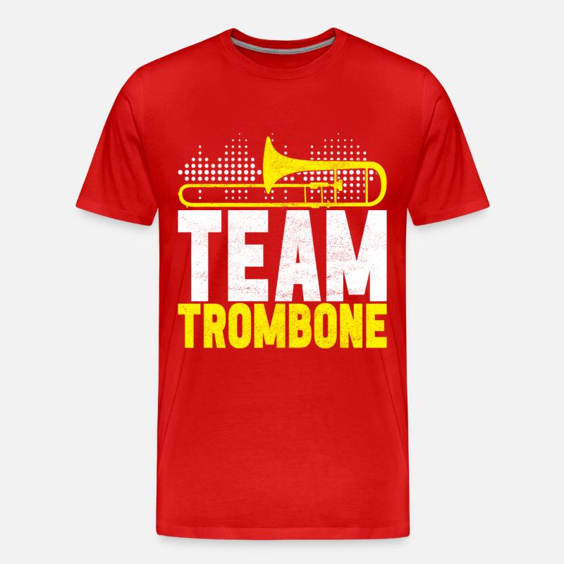 Posaune Trombone - Männer Premium Bio T-Shirt - Rot