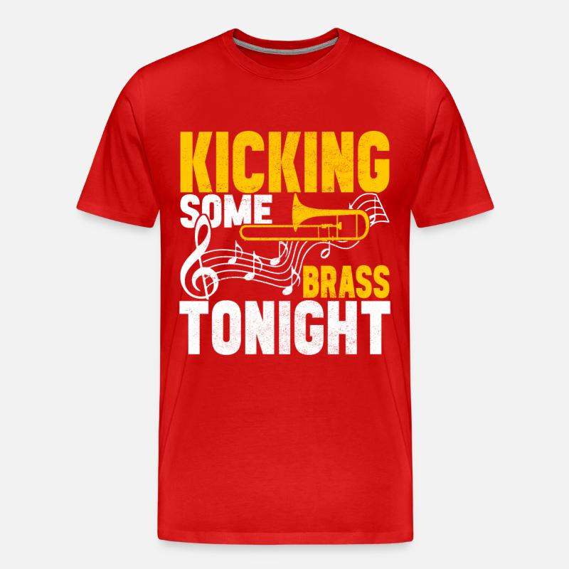 Posaune Trombone - Männer Premium Bio T-Shirt - Rot