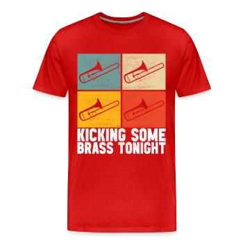 Posaune Trombone - T-shirt bio Premium Homme - rouge - Devant - Damien (186cm)
