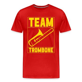 Posaune Trombone - T-shirt bio Premium Homme - rouge - Devant - Damien (186cm)