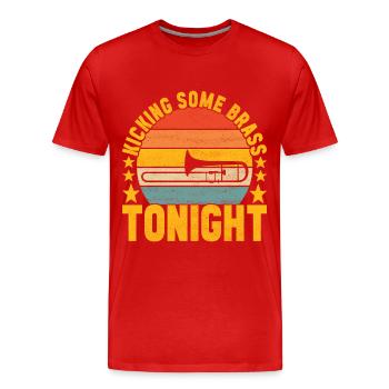Posaune Trombone - T-shirt bio Premium Homme - rouge - Devant - Damien (186cm)