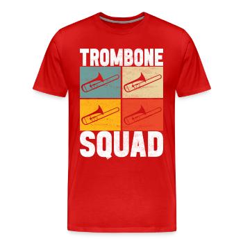 Posaune Trombone - T-shirt bio Premium Homme - rouge - Devant - Damien (186cm)