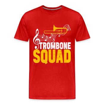 Posaune Trombone - Männer Premium Bio T-Shirt - Rot - Vorne - Damien (186cm)