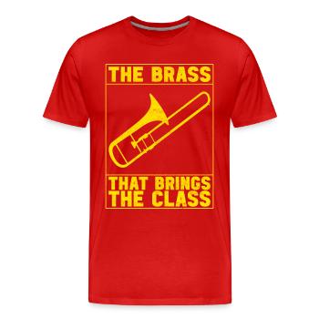 Posaune Trombone - Männer Premium Bio T-Shirt - Rot - Vorne - Damien (186cm)
