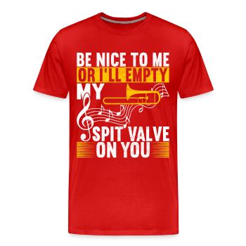 Posaune Trombone - T-shirt bio Premium Homme - rouge - Devant - Damien (186cm)