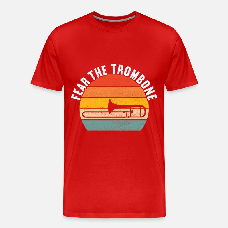 Posaune Trombone - Männer Premium Bio T-Shirt - Rot