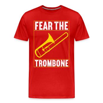 Posaune Trombone - T-shirt bio Premium Homme - rouge - Devant - Damien (186cm)