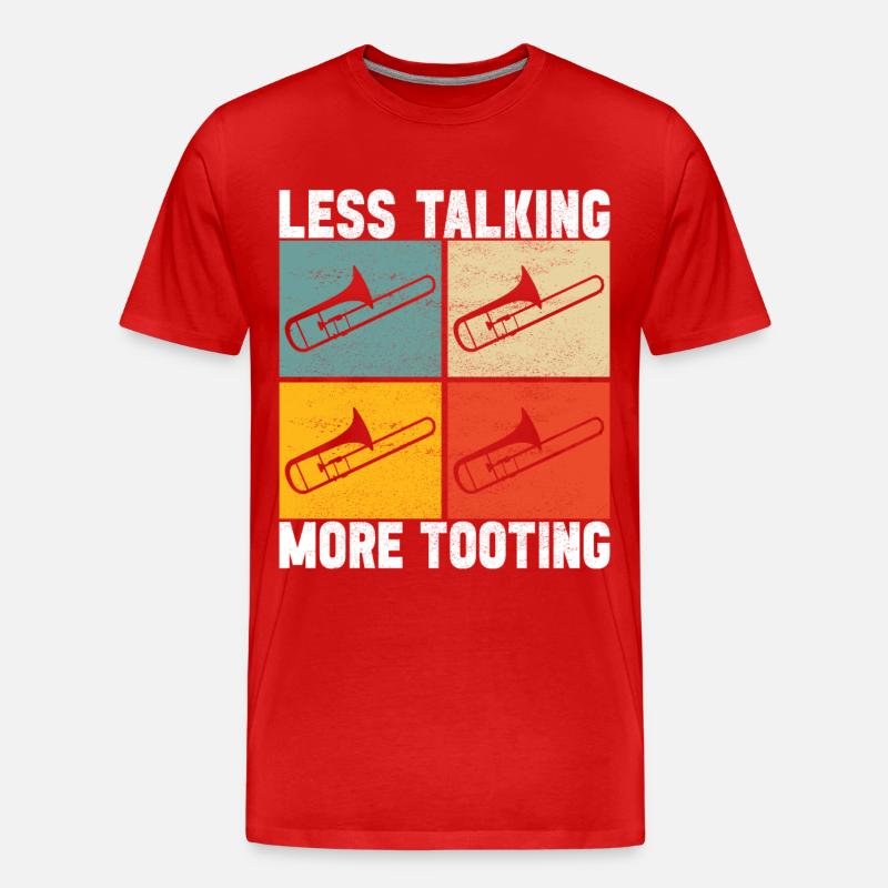 Posaune Trombone - Männer Premium Bio T-Shirt - Rot