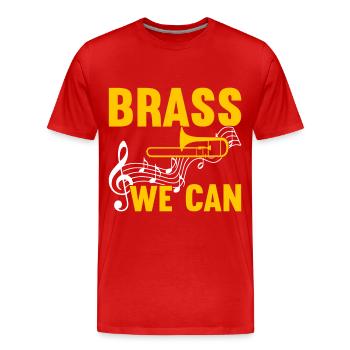 Posaune Trombone - Männer Premium Bio T-Shirt - Rot - Vorne - Damien (186cm)