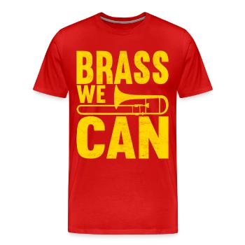 Posaune Trombone - Männer Premium Bio T-Shirt - Rot - Vorne - Damien (186cm)