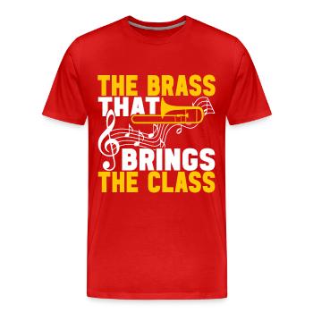 Posaune Trombone - Männer Premium Bio T-Shirt - Rot - Vorne - Damien (186cm)