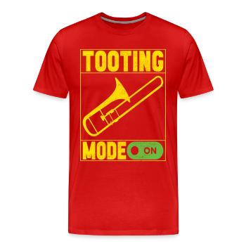Posaune Trombone - Männer Premium Bio T-Shirt - Rot - Vorne - Damien (186cm)
