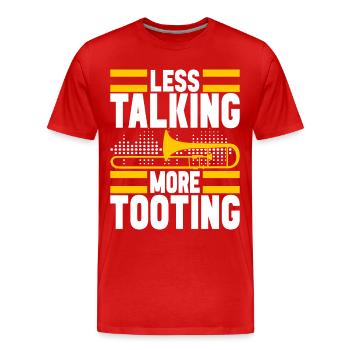Posaune Trombone - Männer Premium Bio T-Shirt - Rot - Vorne - Damien (186cm)