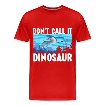 Mosasaurus Dinosaur - Men's Premium Organic T-Shirt - red - Front - Damien (186cm)