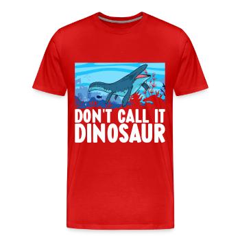 Mosasaurus Dinosaurier - Männer Premium Bio T-Shirt - Rot - Vorne - Damien (186cm)