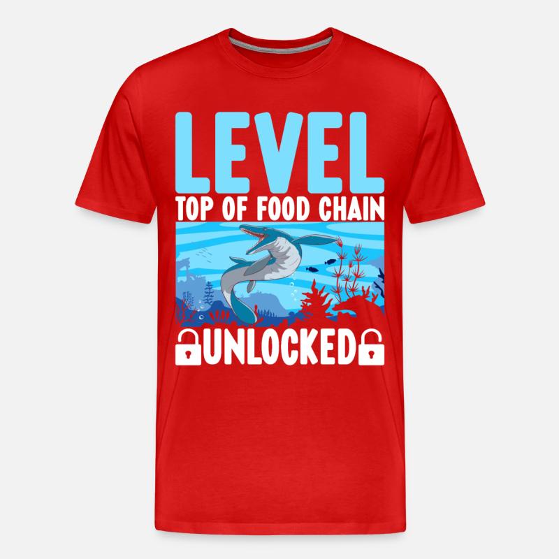 Mosasaurus Dinosaurier - Männer Premium Bio T-Shirt - Rot