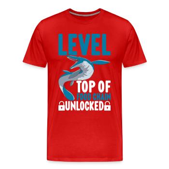 Mosasaurus Dinosaurier - Männer Premium Bio T-Shirt - Rot - Vorne - Damien (186cm)
