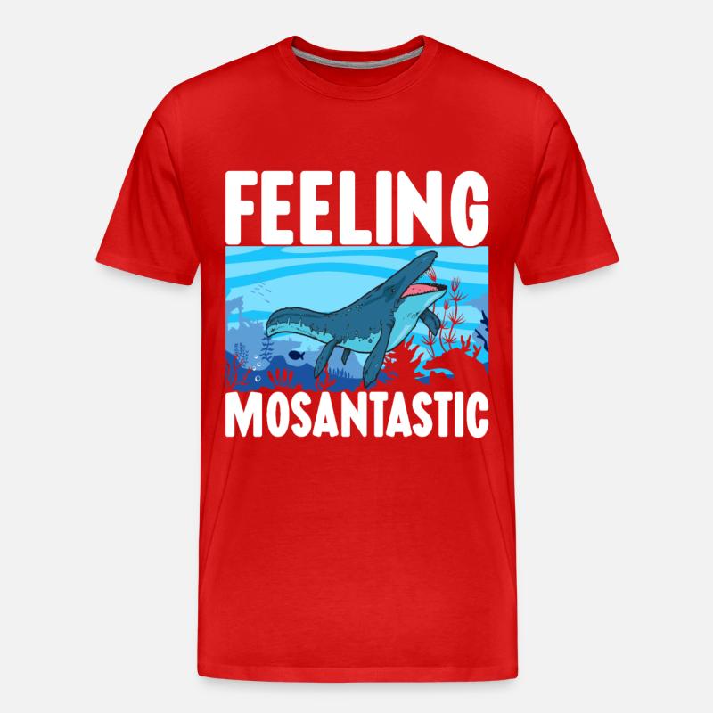 Mosasaurus Dinosaurier - Männer Premium Bio T-Shirt - Rot