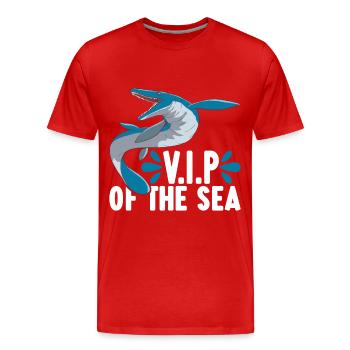 Mosasaurus Dinosaurier - Männer Premium Bio T-Shirt - Rot - Vorne - Damien (186cm)