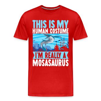 Mosasaurus Dinosaurier - Männer Premium Bio T-Shirt - Rot - Vorne - Damien (186cm)