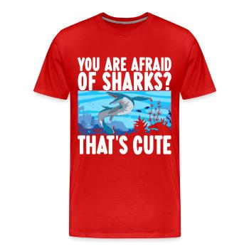 Mosasaurus Dinosaurier - Männer Premium Bio T-Shirt - Rot - Vorne - Damien (186cm)