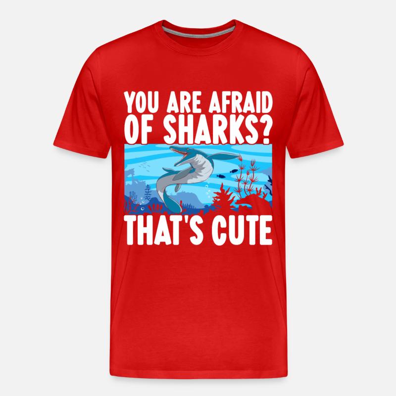 Mosasaurus Dinosaurier - Männer Premium Bio T-Shirt - Rot