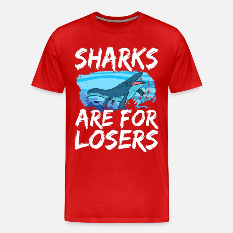 Mosasaurus Dinosaurier - Männer Premium Bio T-Shirt - Rot
