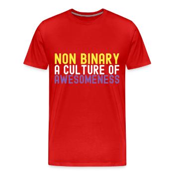 Non Binary Pride Genderqueer - Men's Premium Organic T-Shirt - red - Front - Damien (186cm)