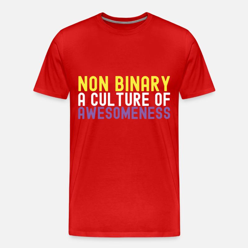 Non Binary Pride Genderqueer - Männer Premium Bio T-Shirt - Rot