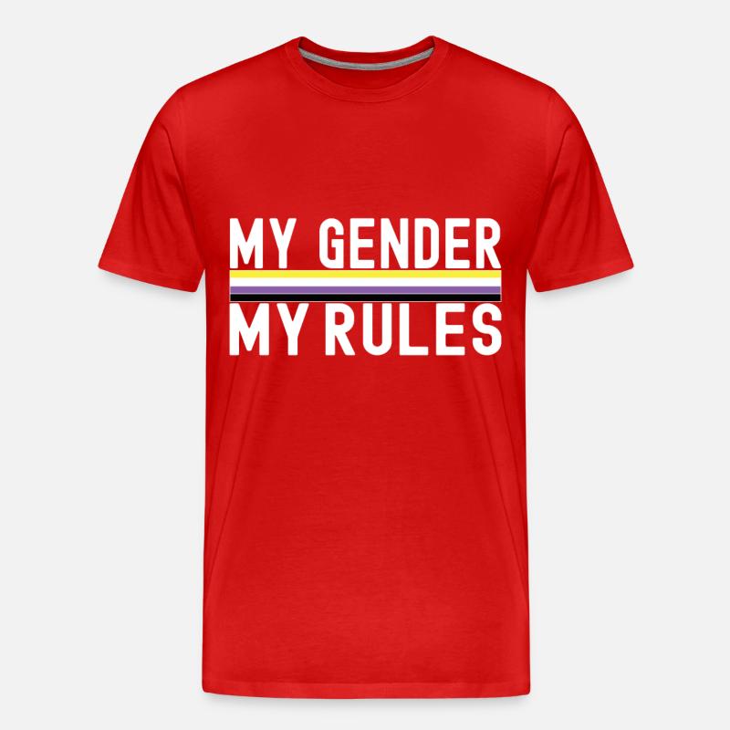 Non Binary Pride Genderqueer - Männer Premium Bio T-Shirt - Rot