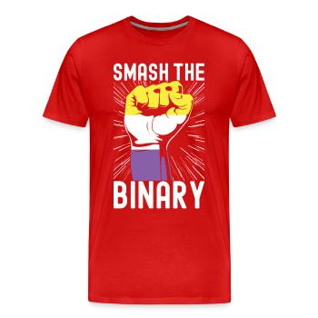 Non Binary Pride Genderqueer - Men's Premium Organic T-Shirt - red - Front - Damien (186cm)