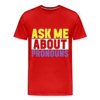 Non Binary Pride Genderqueer - Men's Premium Organic T-Shirt - red - Front - Damien (186cm)