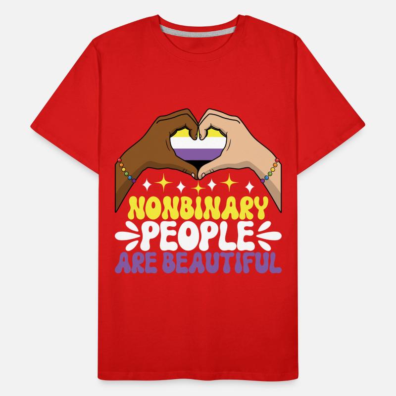 Non Binary Pride Genderqueer Männer Premium Bio T-Shirt