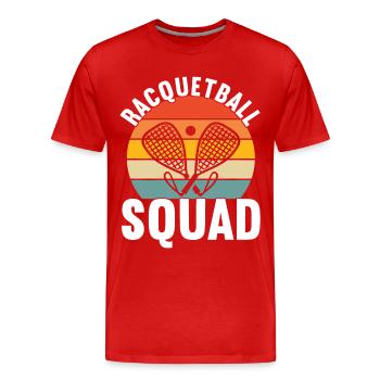 Racquetball Joueur de racquetball - T-shirt bio Premium Homme - rouge - Devant - Damien (186cm)