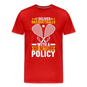 Racquetball Racquetball Player - Men's Premium Organic T-Shirt - red - Front - Damien (186cm)