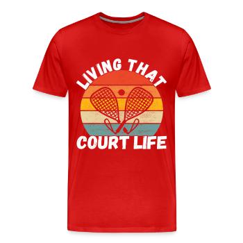 Racquetball Racquetball Player - Men's Premium Organic T-Shirt - red - Front - Damien (186cm)