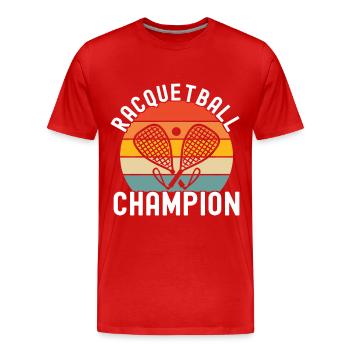 Racquetball Racquetball Player - Men's Premium Organic T-Shirt - red - Front - Damien (186cm)