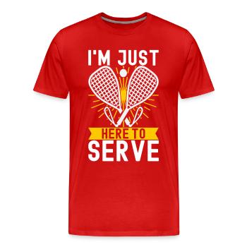 Racquetball Racquetball Player - Men's Premium Organic T-Shirt - red - Front - Damien (186cm)