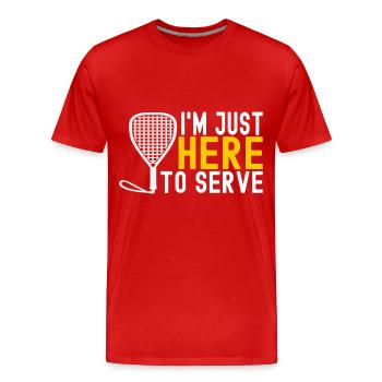 Racquetball Racquetball Player - Men's Premium Organic T-Shirt - red - Front - Damien (186cm)