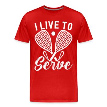 Racquetball Racquetball Player - Men's Premium Organic T-Shirt - red - Front - Damien (186cm)
