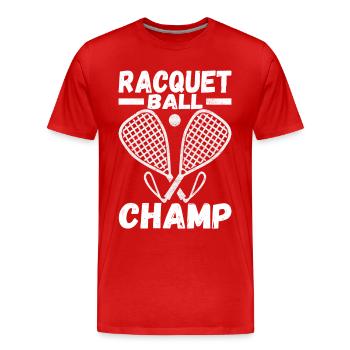 Racquetball Racquetball Player - Men's Premium Organic T-Shirt - red - Front - Damien (186cm)