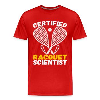 Racquetball Racquetball Player - Men's Premium Organic T-Shirt - red - Front - Damien (186cm)