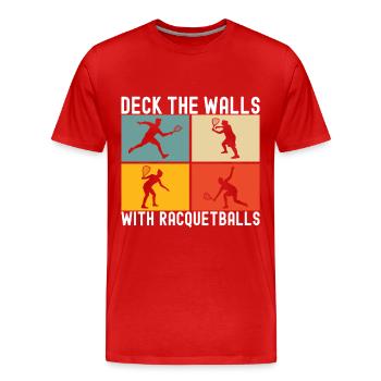 Racquetball Racquetball Player - Men's Premium Organic T-Shirt - red - Front - Damien (186cm)