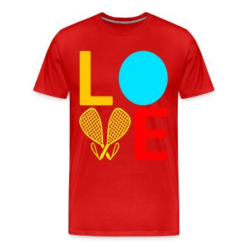 Racquetball Racquetball Player - Men's Premium Organic T-Shirt - red - Front - Damien (186cm)