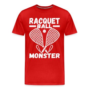 Racquetball Racquetball Player - Men's Premium Organic T-Shirt - red - Front - Damien (186cm)