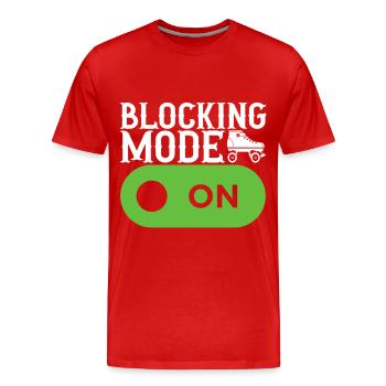Roller derby - T-shirt bio Premium Homme - rouge - Devant - Damien (186cm)