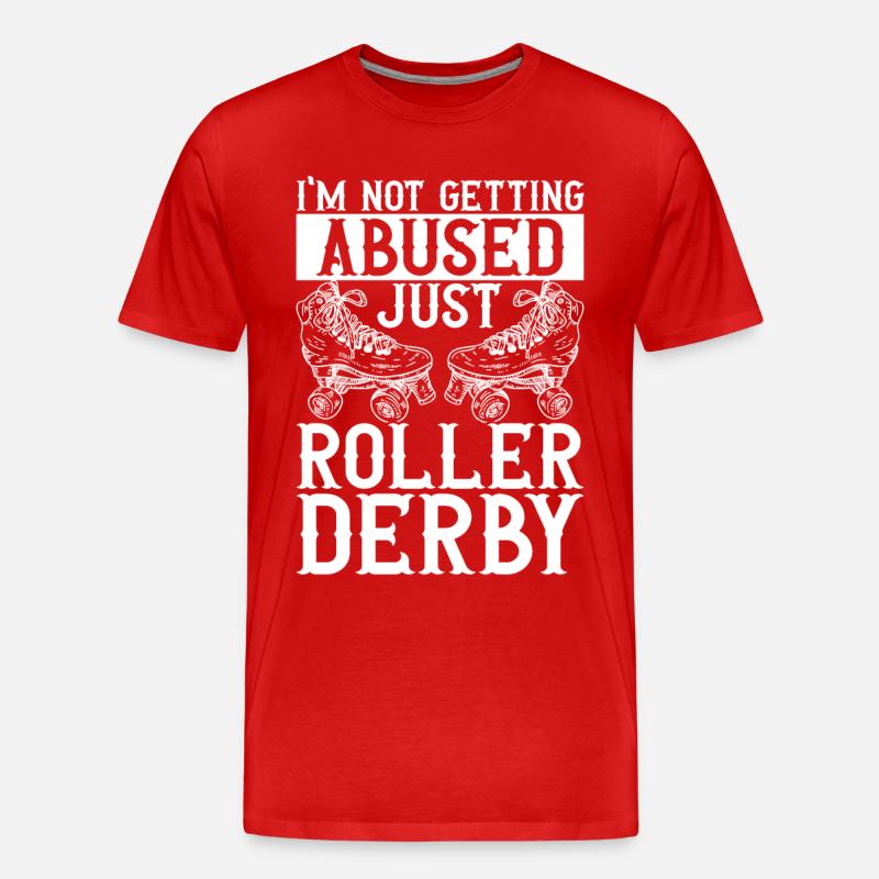 Roller Derby - Männer Premium Bio T-Shirt - Rot