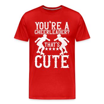 Roller derby - T-shirt bio Premium Homme - rouge - Devant - Damien (186cm)