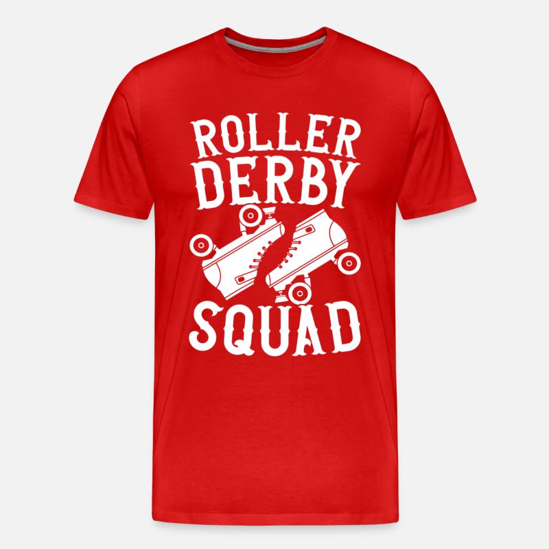 Roller Derby - Männer Premium Bio T-Shirt - Rot